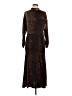 H&M Animal Print Brown Casual Dress Size L - photo 1