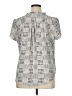 41Hawthorn 100% Polyester Houndstooth Silver Short Sleeve Blouse Size XL - photo 2