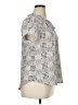41Hawthorn 100% Polyester Houndstooth Silver Short Sleeve Blouse Size XL - photo 4