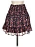 Aqua 100% Polyester Floral Blue Black Casual Skirt Size XS - photo 1