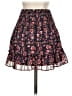 Aqua 100% Polyester Floral Blue Black Casual Skirt Size XS - photo 2