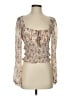 Free People 100% Polyester Tan Long Sleeve Blouse Size S - photo 1