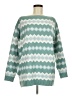 Ann Taylor Chevron-herringbone Teal Pullover Sweater Size M - photo 1