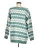 Ann Taylor Chevron-herringbone Teal Pullover Sweater Size M - photo 2
