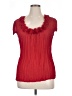 Sunny Leigh 100% Polyester Red Short Sleeve Blouse Size XL - photo 1