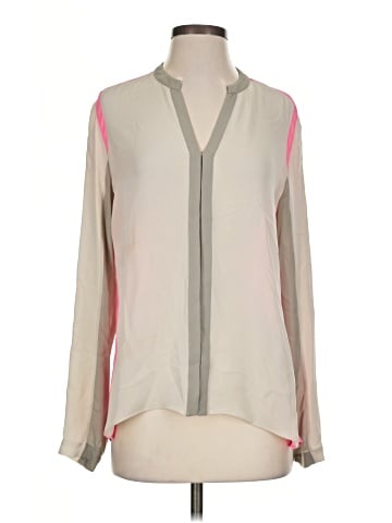 Elie Tahari Long Sleeve Silk Top (view 1)