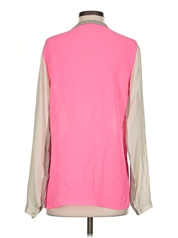 Elie Tahari Long Sleeve Silk Top (view 2)
