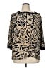 Alfred Dunner Animal Print Gold 3/4 Sleeve Blouse Size 1X - photo 1