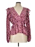 Entro Pink Long Sleeve Blouse Size L - photo 1