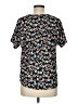 Cuddl Duds Floral Black Short Sleeve Blouse Size M - photo 2