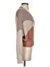 Debut 100% Polyester Color Block Brown Pullover Sweater Size S - photo 4