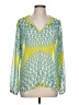 Rose + Olive 100% Polyester Green Long Sleeve Blouse Size L - photo 1