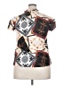 Unbranded 100% Polyester Graphic Brown Short Sleeve Blouse Size XXL - photo 2
