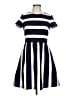 Eliza J Stripes Blue Casual Dress Size 10 - photo 1