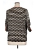 Unbranded 100% Polyester Black 3/4 Sleeve Blouse Size XL - photo 2