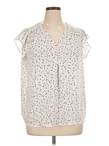 Jones New York Short Sleeve Blouse (view 1)