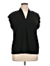 EMALINE Black Short Sleeve Blouse Size XL - photo 1