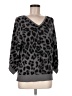New York & Company Animal Print Gray Pullover Sweater Size M - photo 1