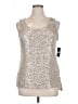 DKNY Silver Sleeveless Top Size L - photo 1