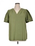 Unbranded 100% Polyester Green Short Sleeve Blouse Size 1X - photo 1