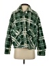 Zara 100% Polyester Plaid Green Faux Fur Jacket Size XS - photo 1