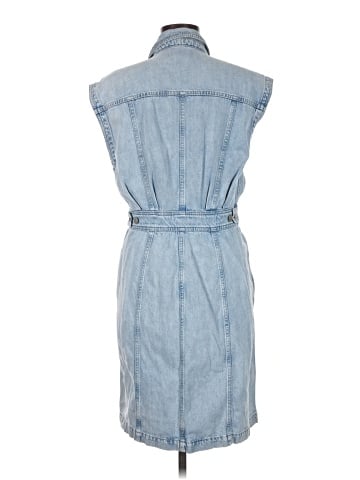 Madewell Denim Cap-Sleeve Shirtdress in Aquino Wash (view 2)