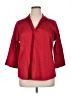 212 Collection Red 3/4 Sleeve Button-Down Shirt Size 1X - photo 1