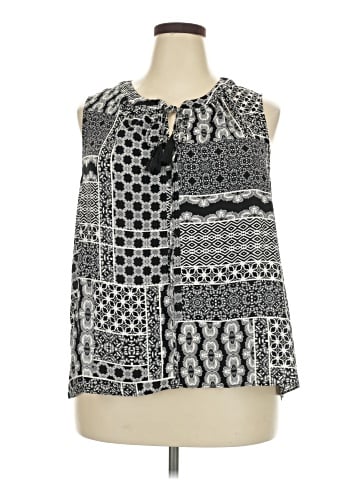 Rose + Olive Sleeveless Blouse (view 1)
