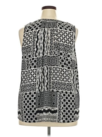 Rose + Olive Sleeveless Blouse (view 2)