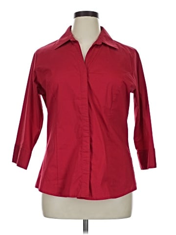 Riders by Lee 3/4 Sleeve Button-Down Shirt (view 1)