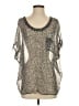Joie Silver Short Sleeve Blouse Size S - photo 1