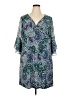 Roz & Ali Paisley Teal Casual Dress Size 2X - photo 1