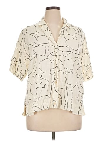 Madewell Embroidered Button-Up Camp Shirt (view 1)