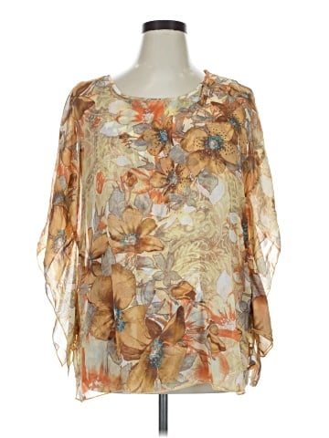 NY Collection 3/4 Sleeve Blouse (view 1)