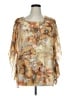 NY Collection 100% Polyester Gold 3/4 Sleeve Blouse Size XL - photo 1