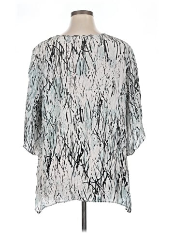 Tianello 3/4 Sleeve Silk Top (view 2)