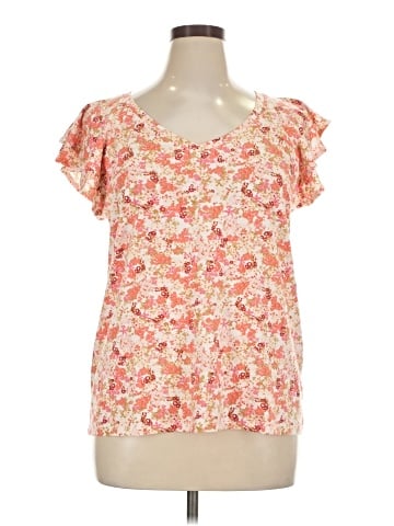 LC Lauren Conrad Short Sleeve Blouse (view 1)