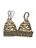 Topshop Animal Print Gold Swimsuit Top Size 10 - photo 1