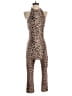 Fashion Nova Animal Print Brown Tan Jumpsuit Size S - photo 1