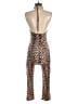 Fashion Nova Animal Print Brown Tan Jumpsuit Size S - photo 2