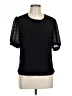 CeCe Black Short Sleeve Top Size L - photo 1