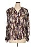 Chico's Purple Long Sleeve Blouse Size Lg (2) - photo 1