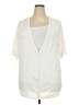 Torrid Ivory Short Sleeve Blouse Size 3X Plus (3) - photo 1