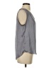 Banana Republic 100% Polyester Gray Sleeveless Blouse Size S - photo 4