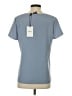 Theory 100% Polyester Blue Short Sleeve Blouse Size S - photo 2