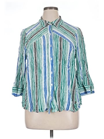 Adrienne Vittadini 3/4 Sleeve Button-Down Shirt (view 1)