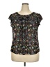 Xhilaration 100% Polyester Black Short Sleeve Blouse Size XXL - photo 1