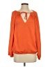 Diane von Furstenberg 100% Polyester Orange Long Sleeve Blouse Size 4 - photo 1