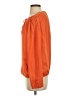 Diane von Furstenberg 100% Polyester Orange Long Sleeve Blouse Size 4 - photo 5