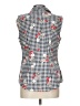 Charter Club Houndstooth Ivory Sleeveless Button-Down Shirt Size 10 - photo 2